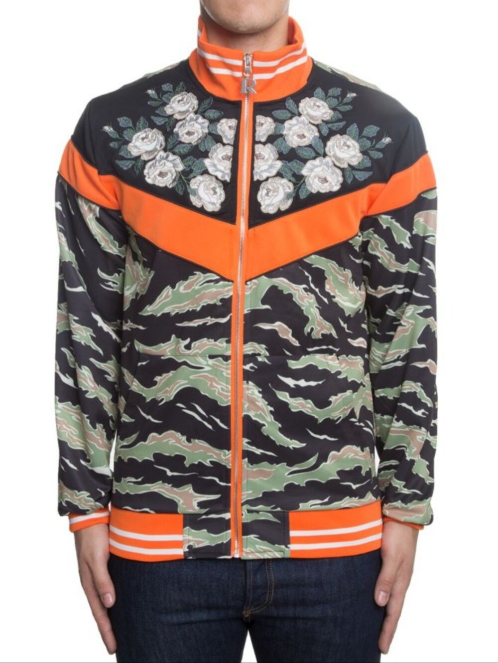 REASON The Jardin Track Jacket In F9-61 Floral Camo Men's Size XL